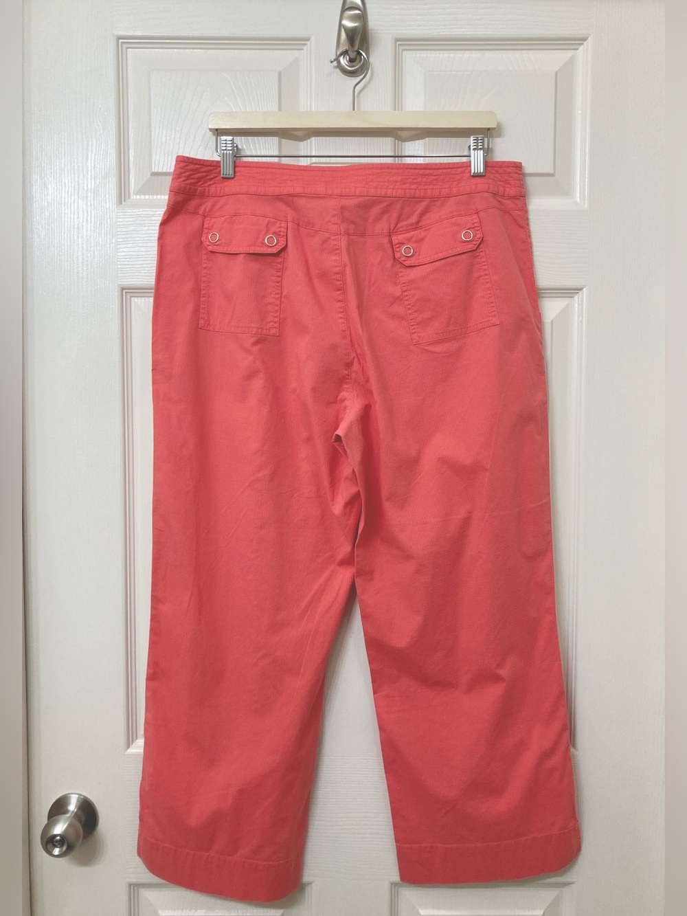 Chico’s 2.5 Pink High Waisted Straight Leg Capri Pants US 14 Utility Chic Casual - Picture 6 of 8